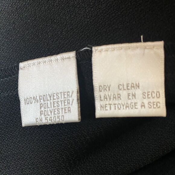 Jones New York Open Front Blazer Jacket Black SZ 14 Crepe Career Church Suit - Picture 5 of 10